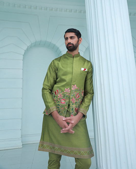 Kurta set with nehru jacket