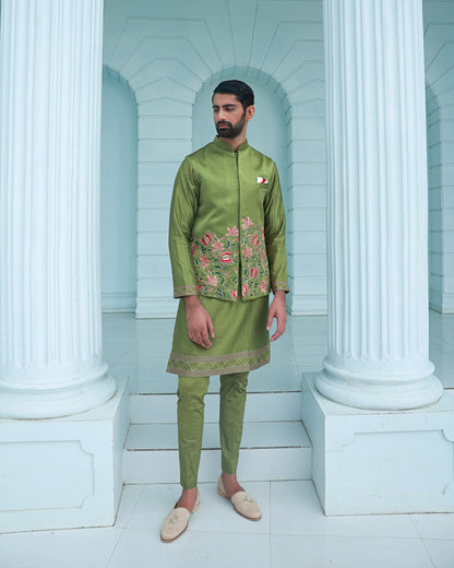 Kurta set with nehru jacket