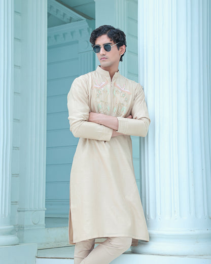 Beige kurta set