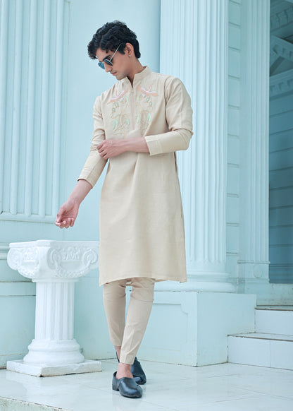 Beige kurta set