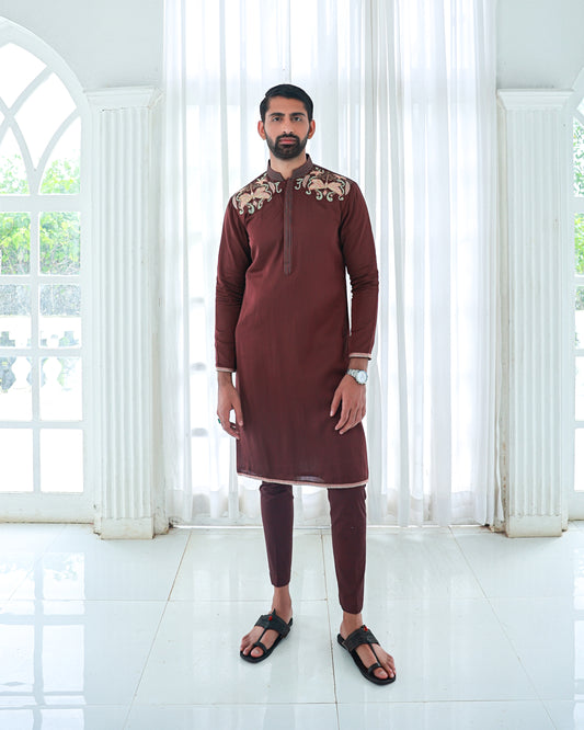 Brown kurta set