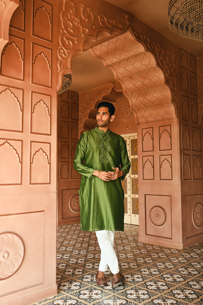 Green kurta set