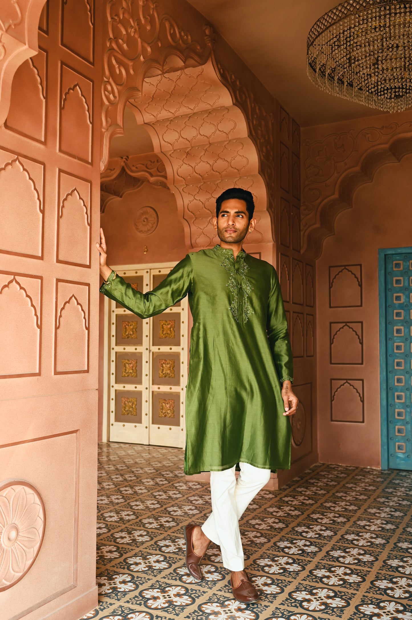 Green kurta set