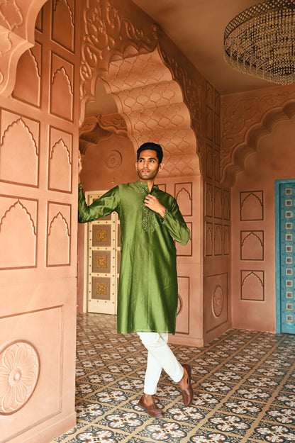 Green kurta set