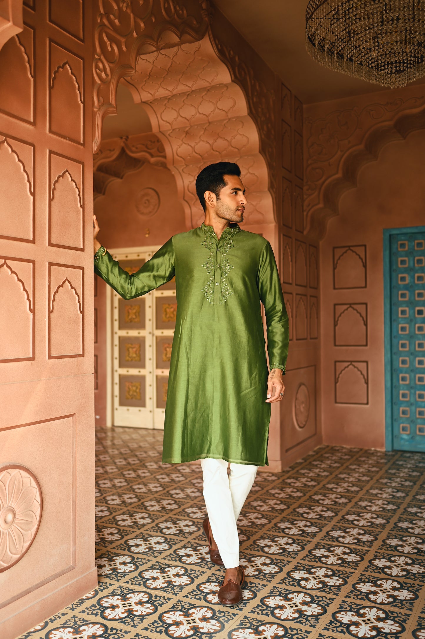 Green kurta set