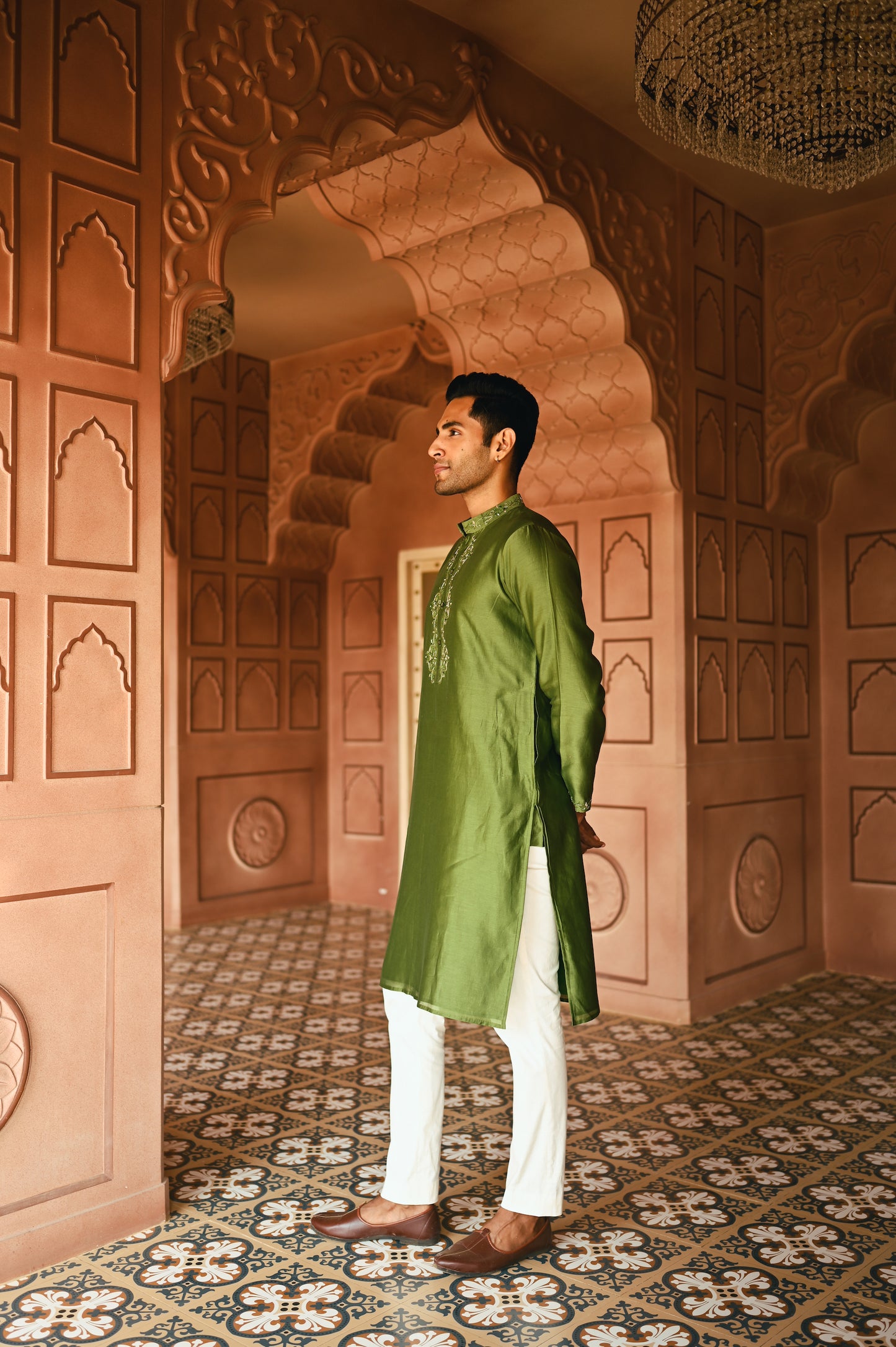 Green kurta set