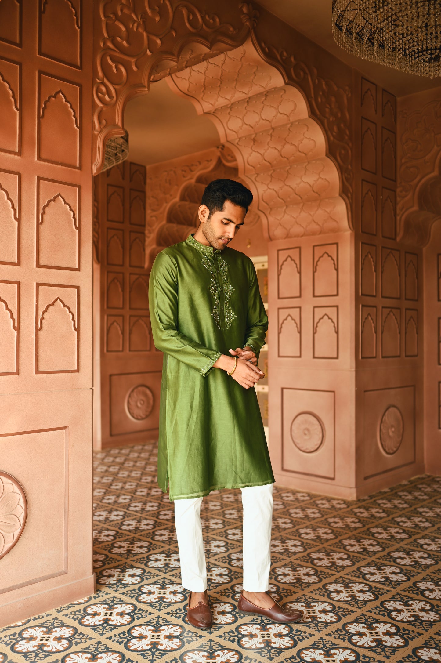 Green kurta set