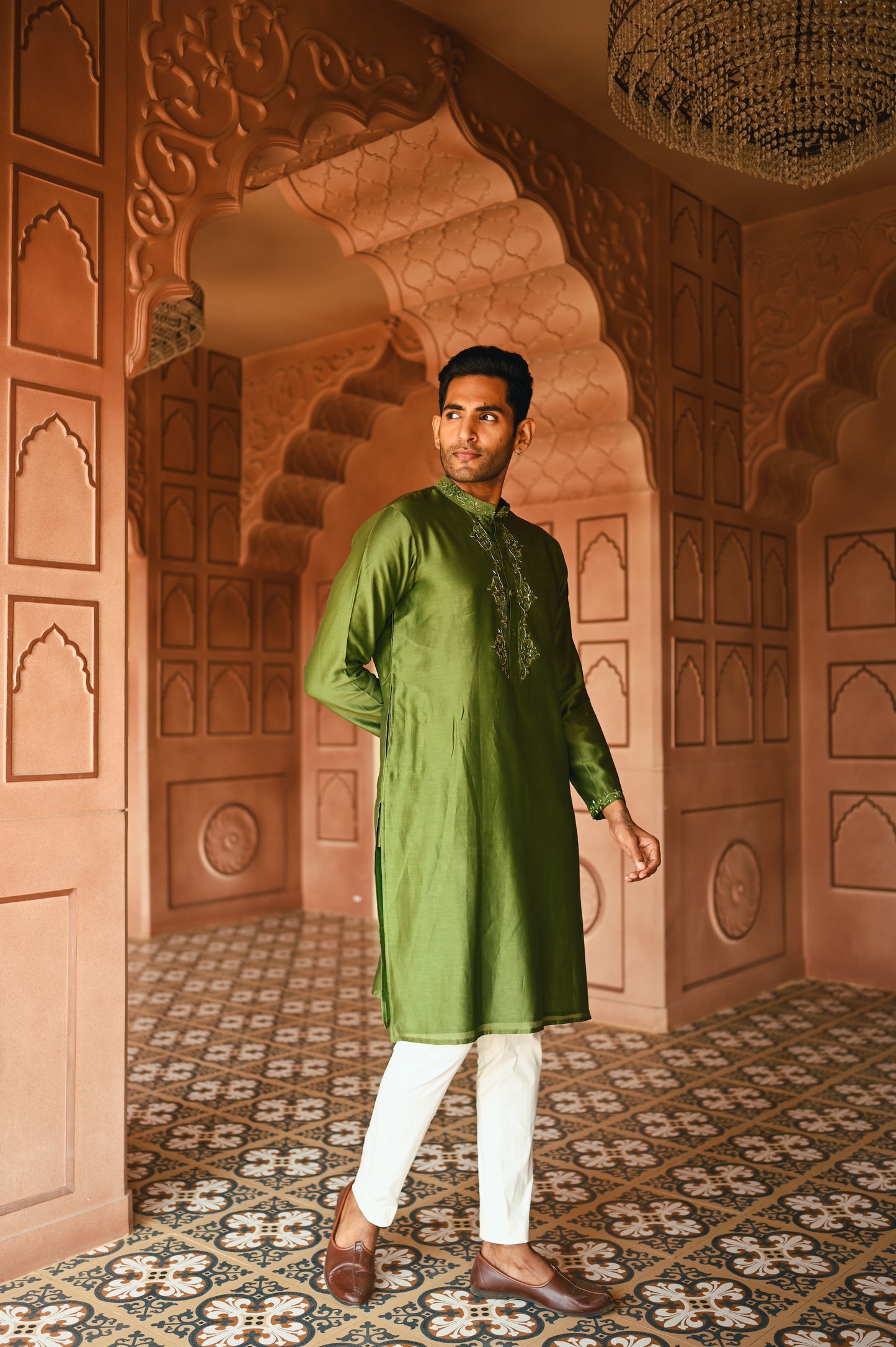 Green kurta set