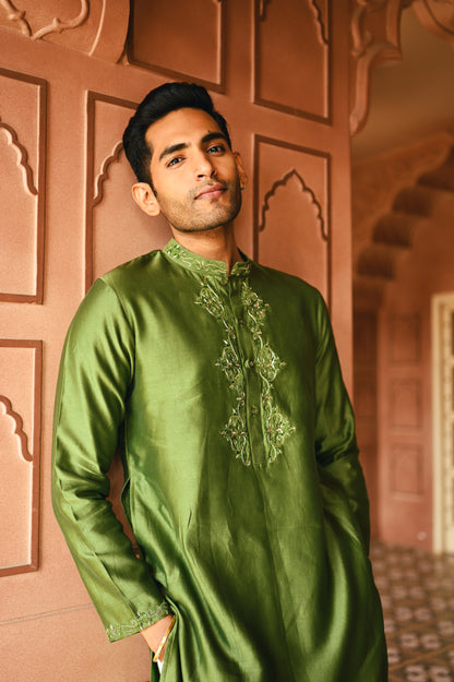 Green kurta set