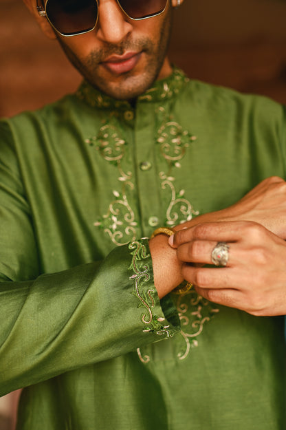 Green kurta set