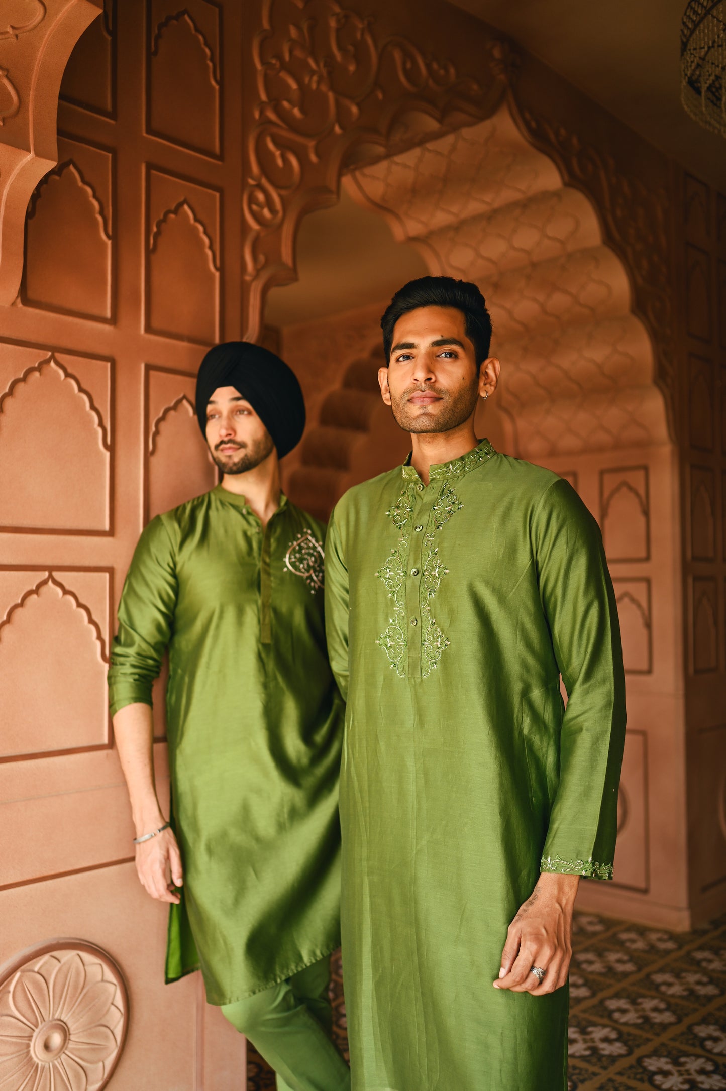 Green kurta set