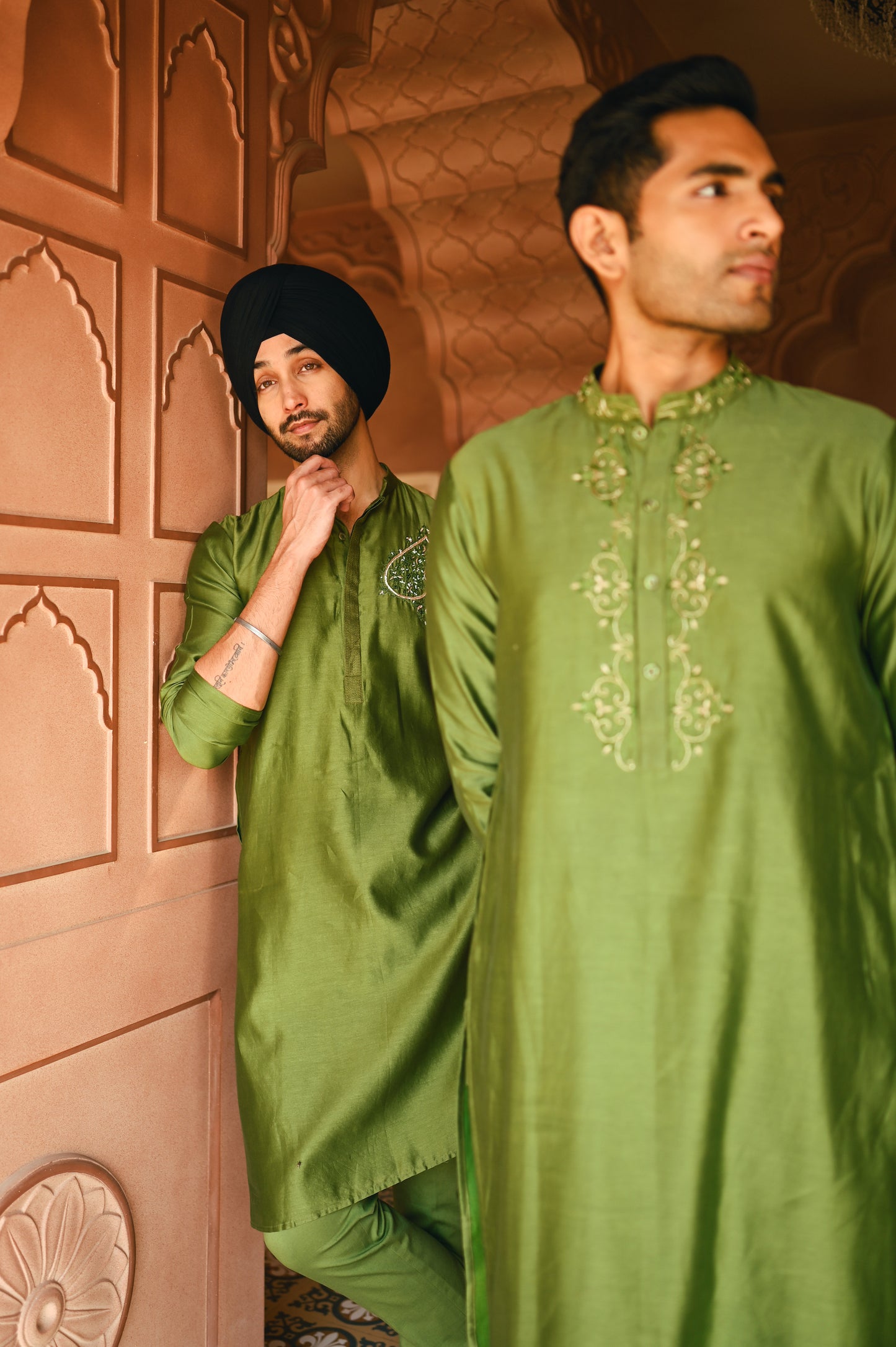 Green kurta set