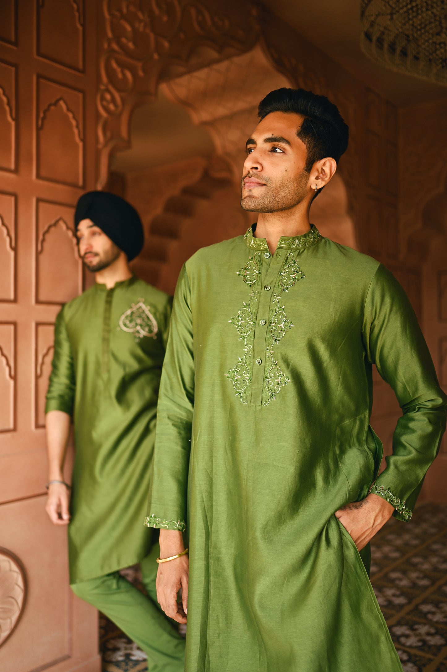 Green kurta set