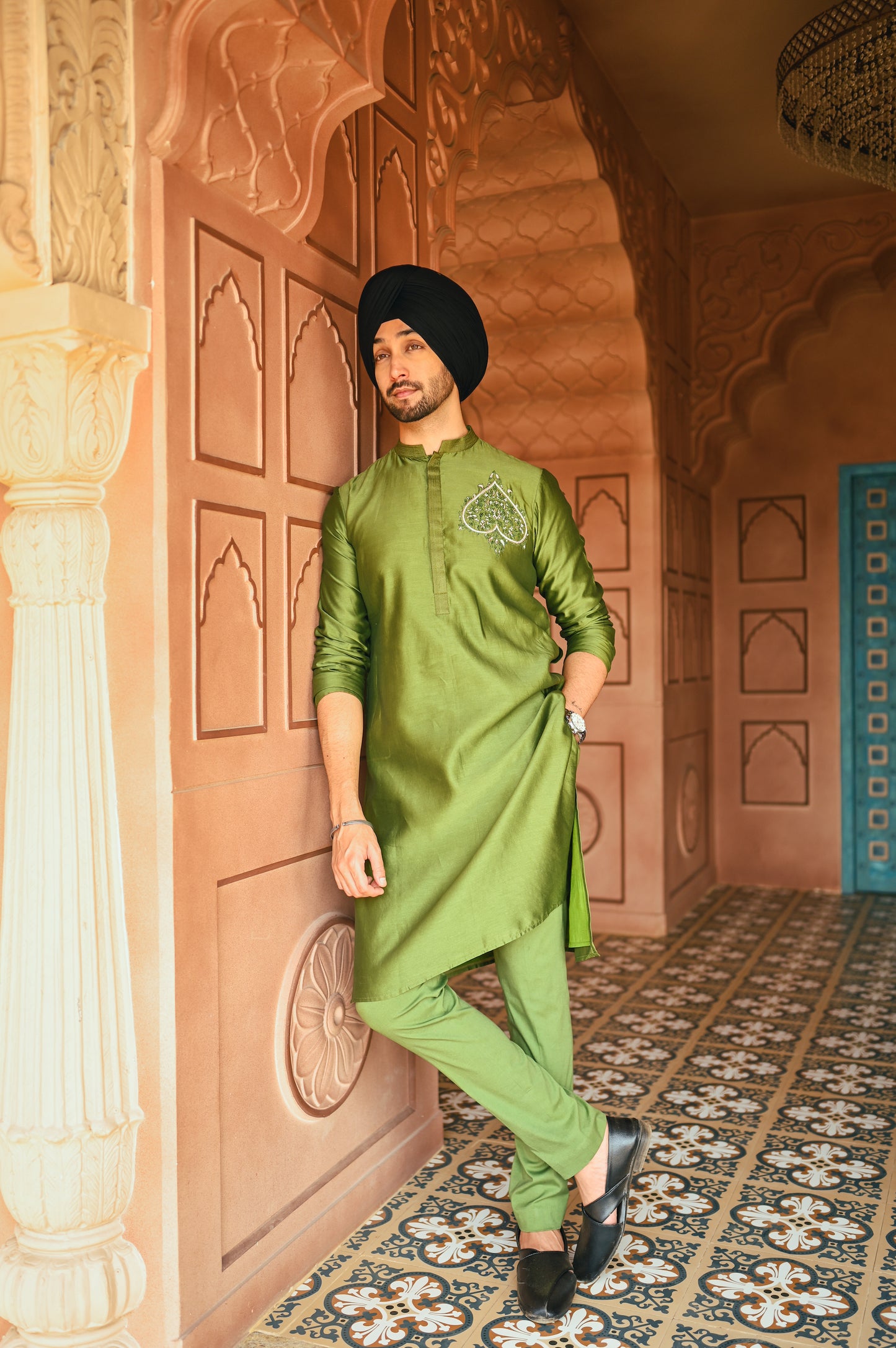 Green Kurta set