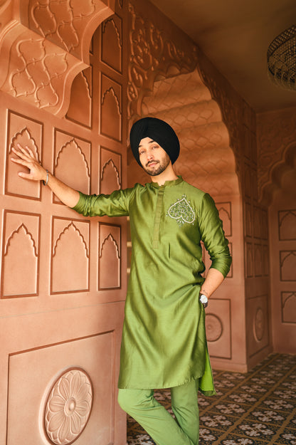 Green Kurta set