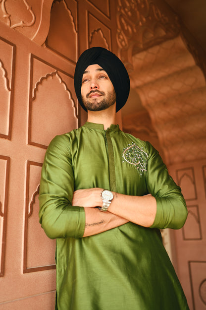 Green Kurta set