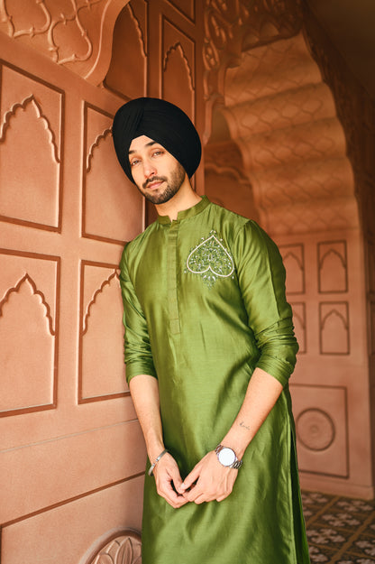 Green Kurta set