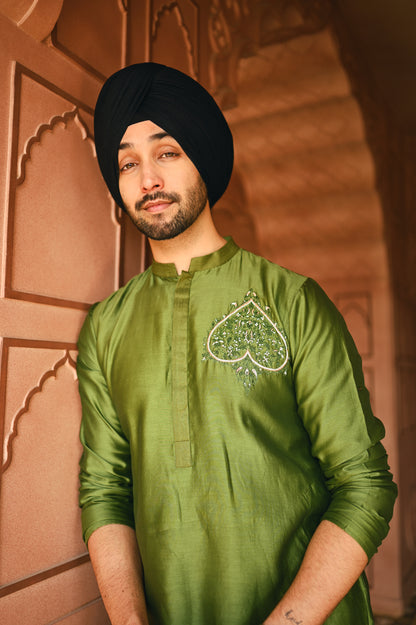 Green Kurta set