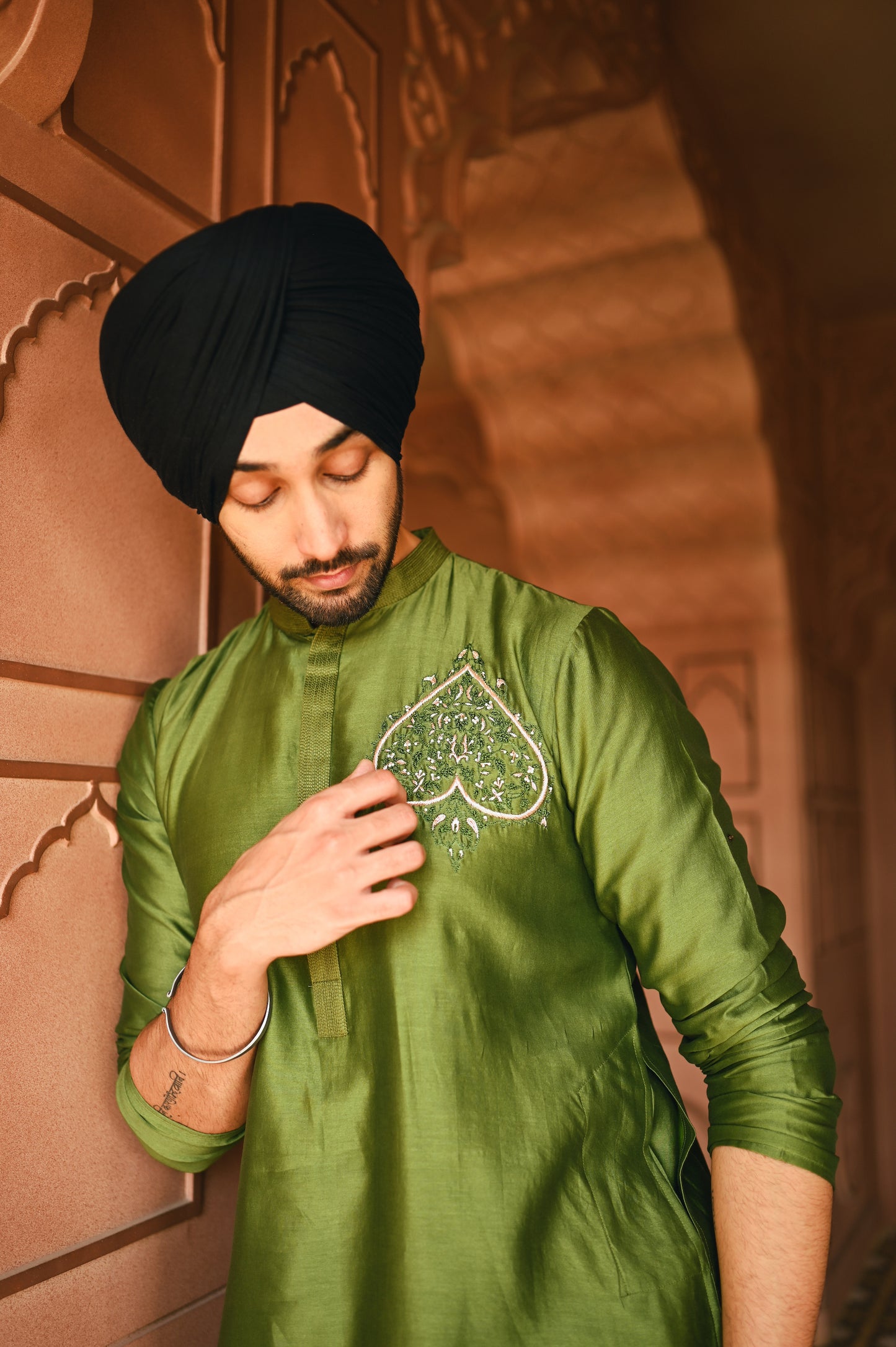 Green Kurta set