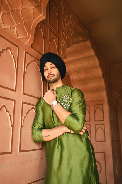 Green Kurta set