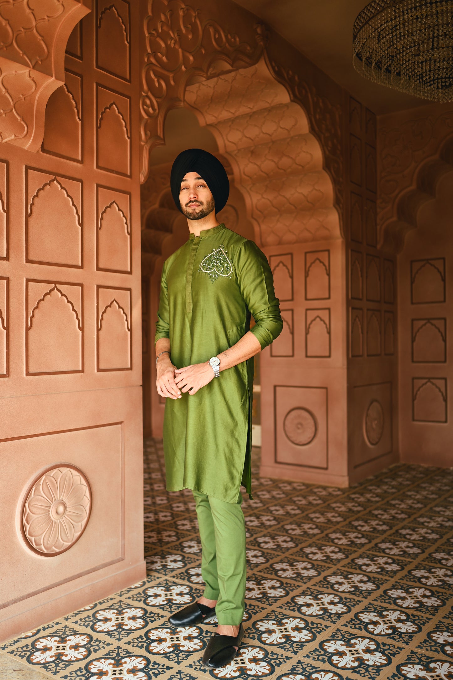 Green Kurta set