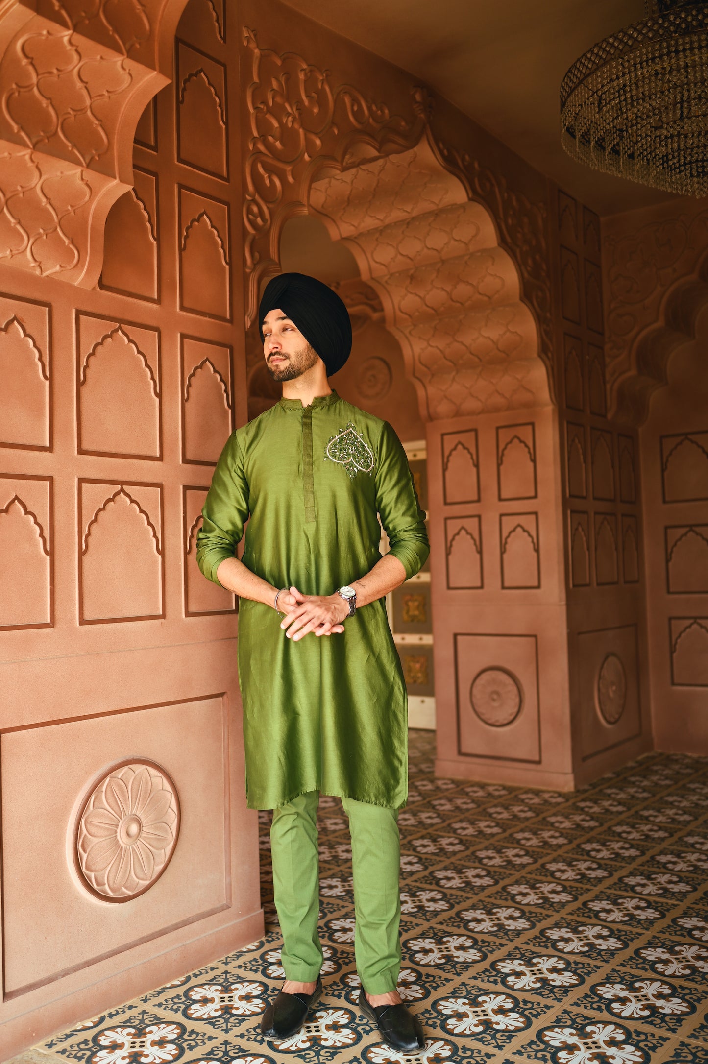 Green Kurta set