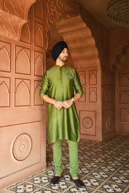 Green Kurta set