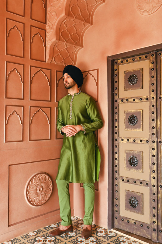 Green kurta set