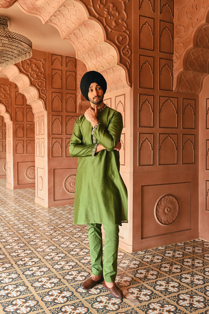 Green kurta set