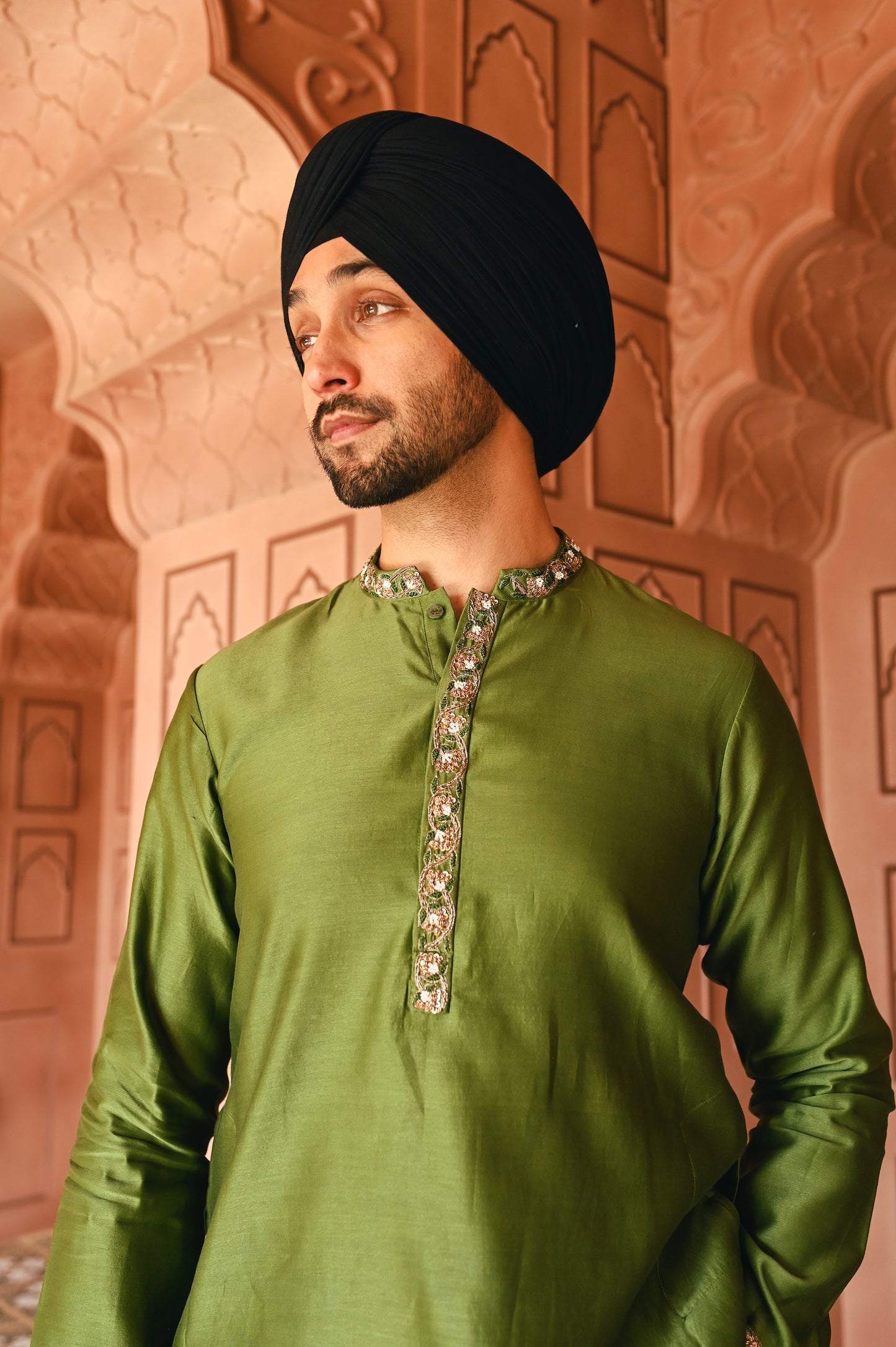 Green kurta set