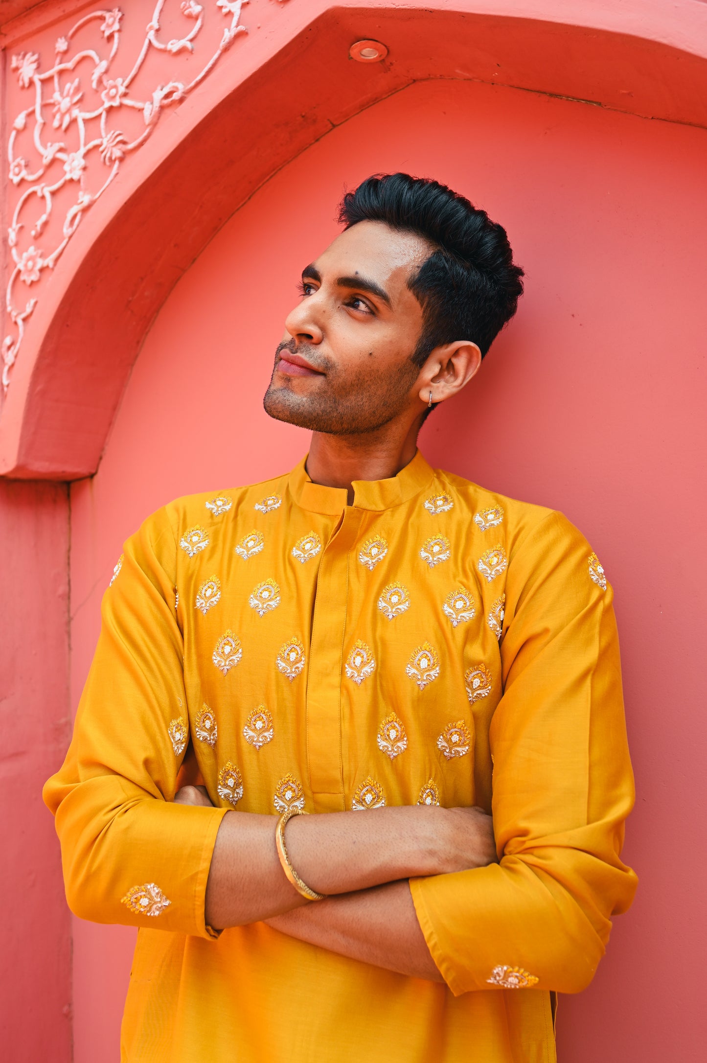 Yellow ombree kurta set