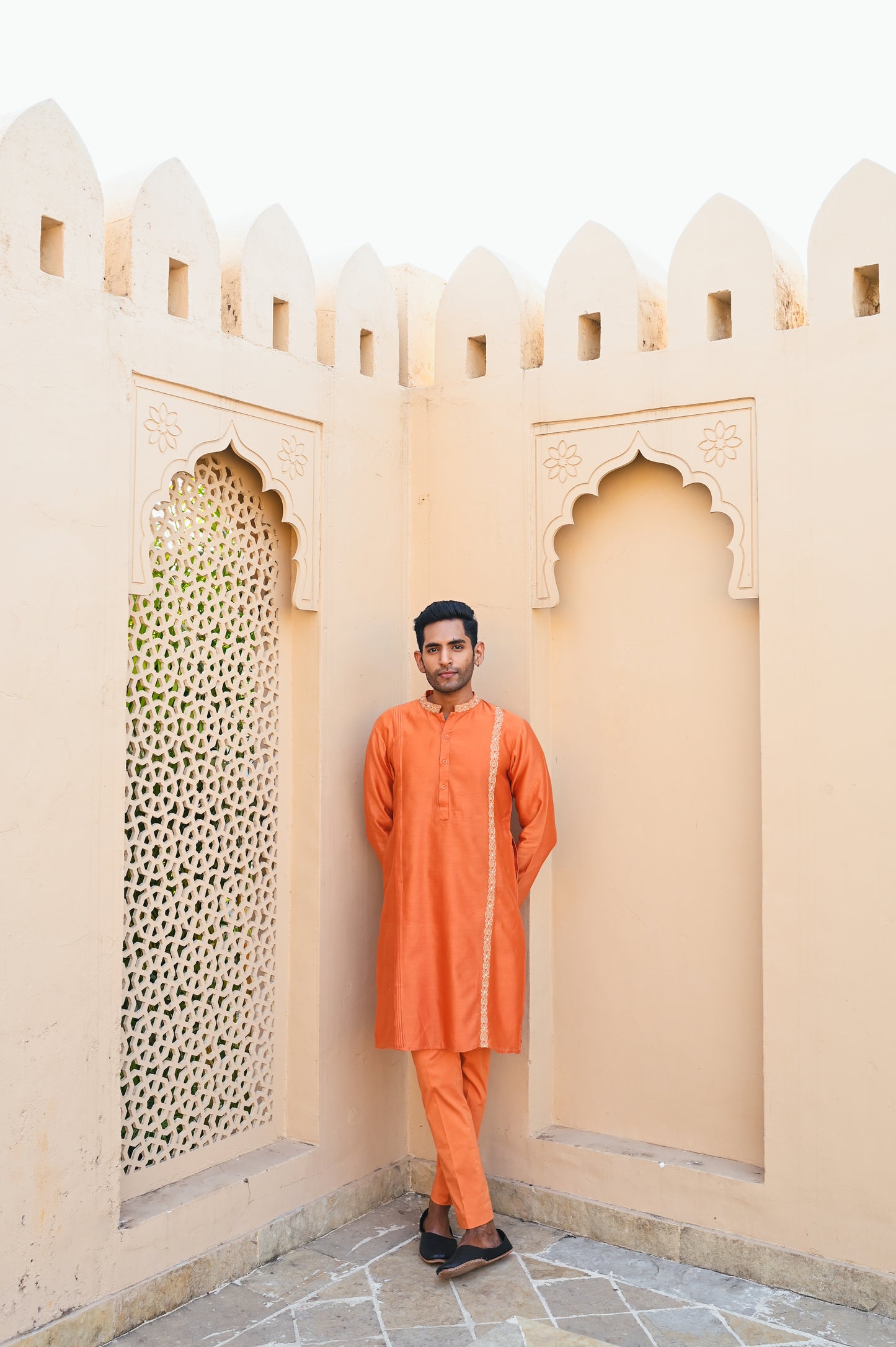 Orange kurta set