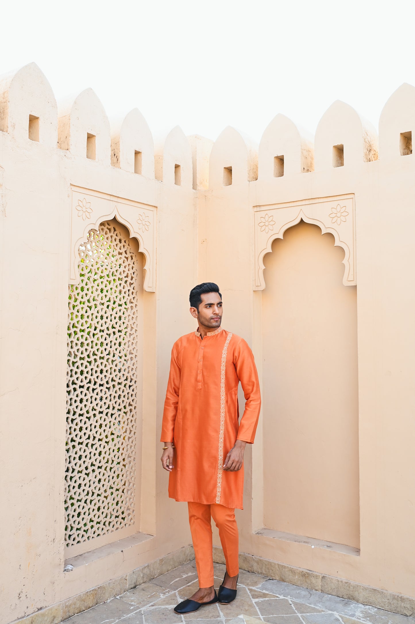 Orange kurta set