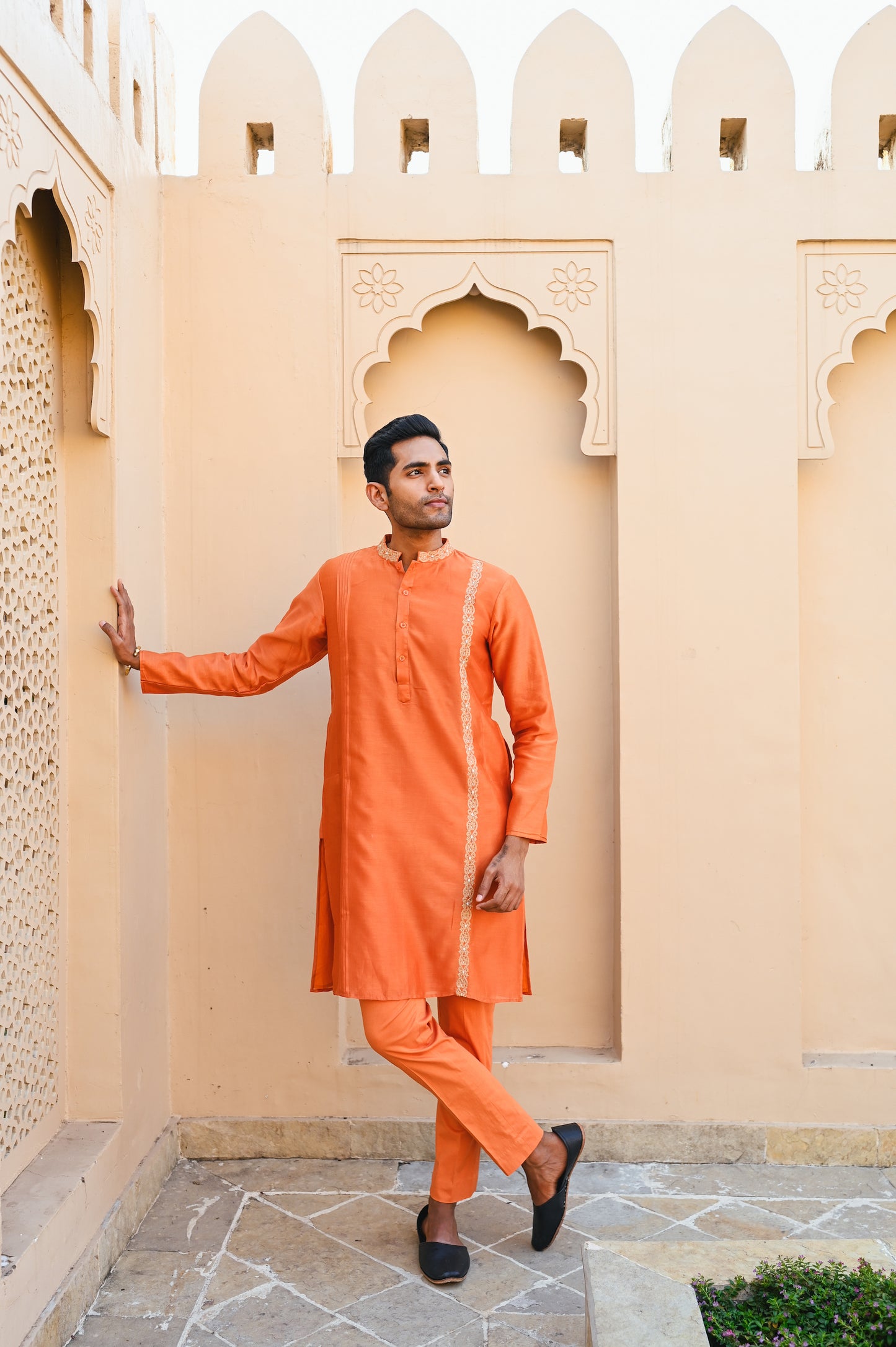 Orange kurta set