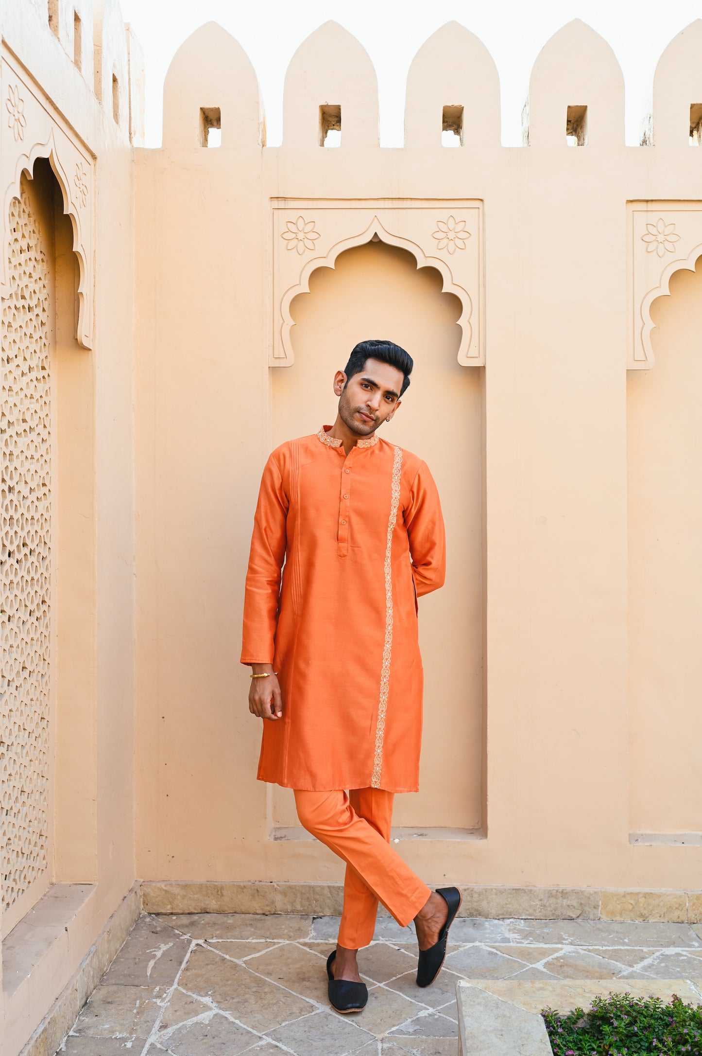 Orange kurta set