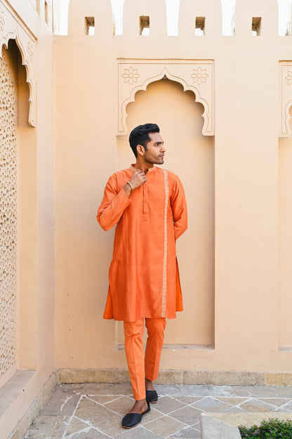 Orange kurta set