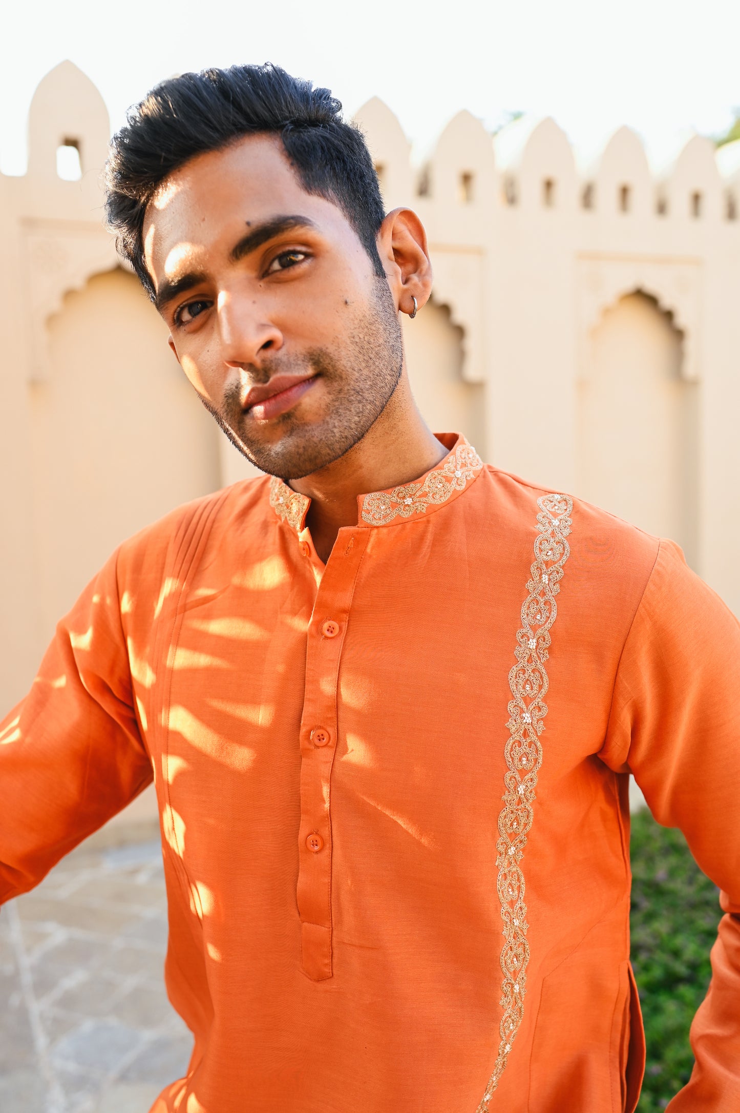 Orange kurta set