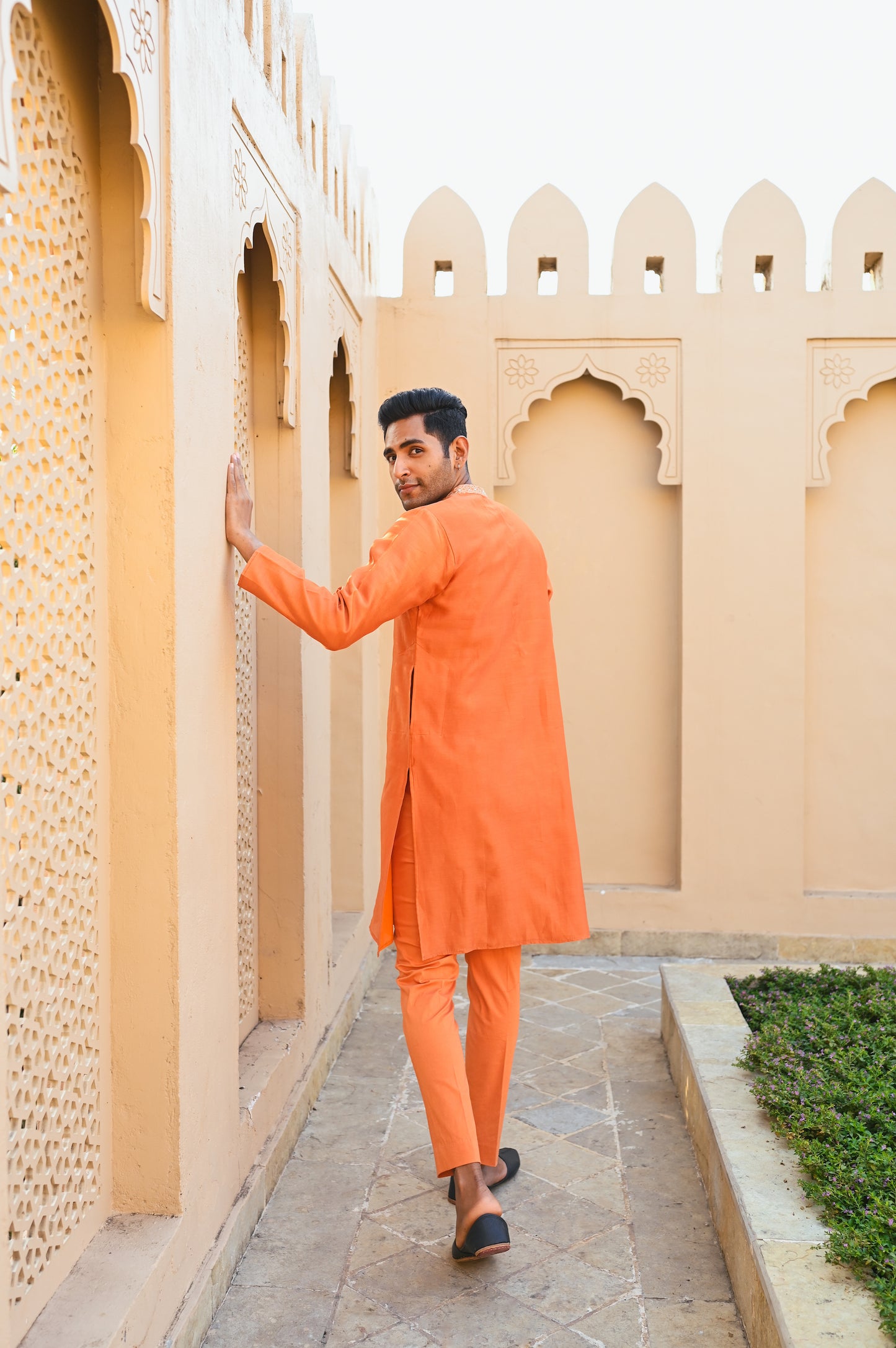 Orange kurta set