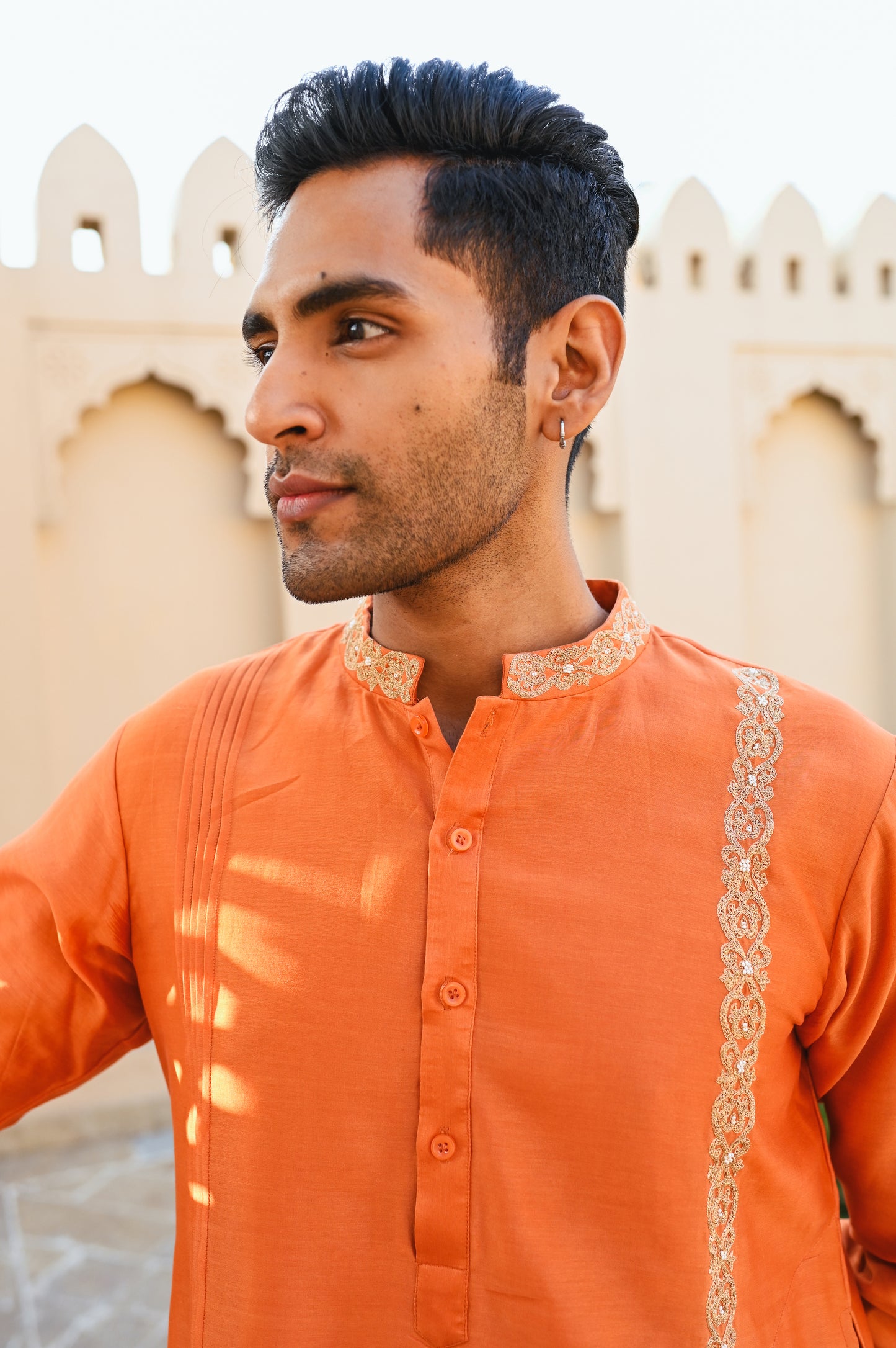 Orange kurta set