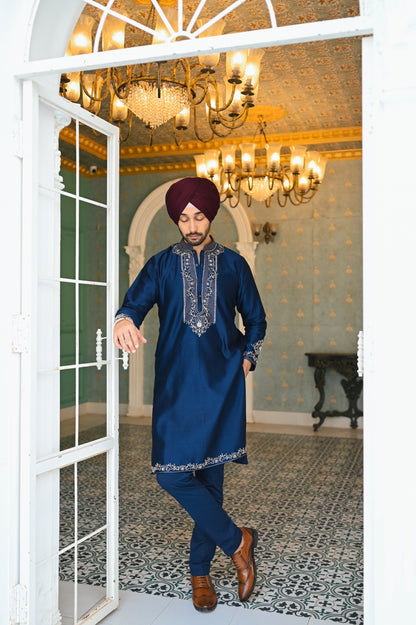 Navy kurta set