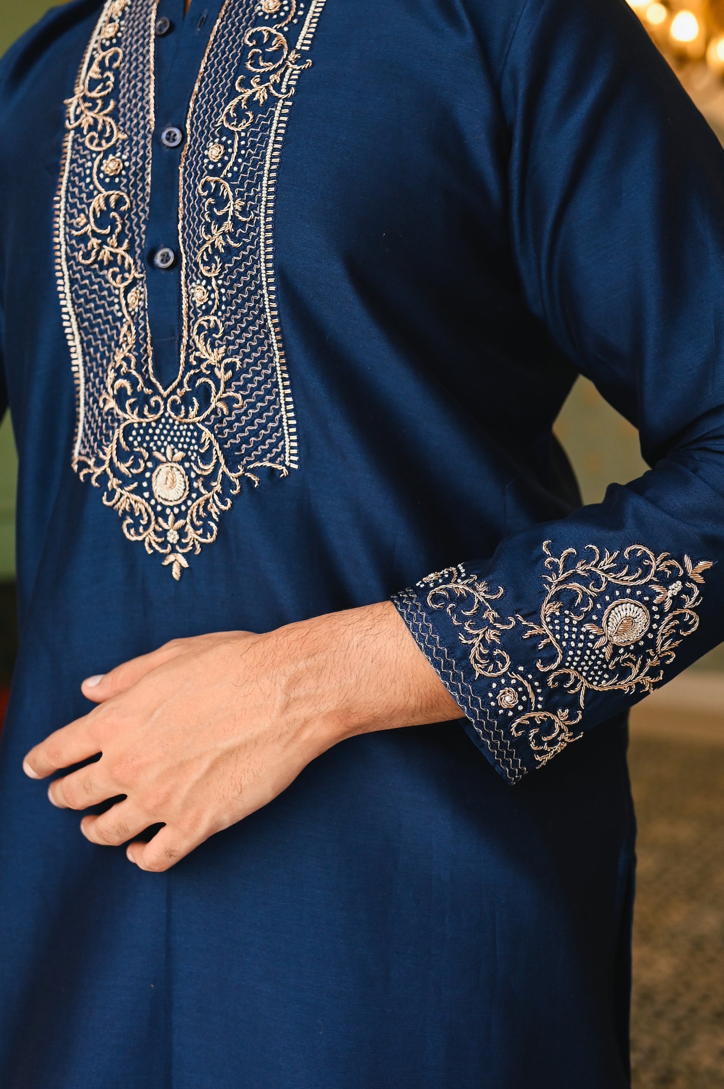 Navy kurta set